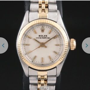 Rolex women’s two tone oyster perpetual watch 26mm